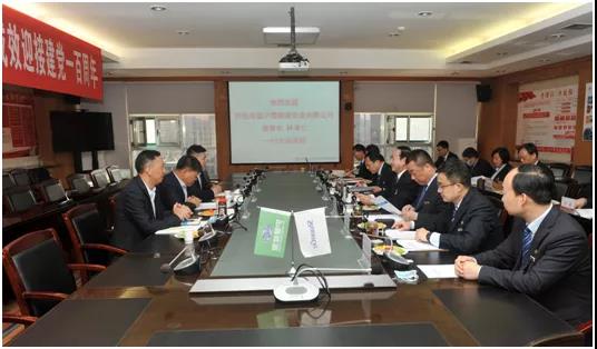 阿拉善盟沪蒙能源实业有限公司董事长林孝仁一行来尊龙凯时座谈交流